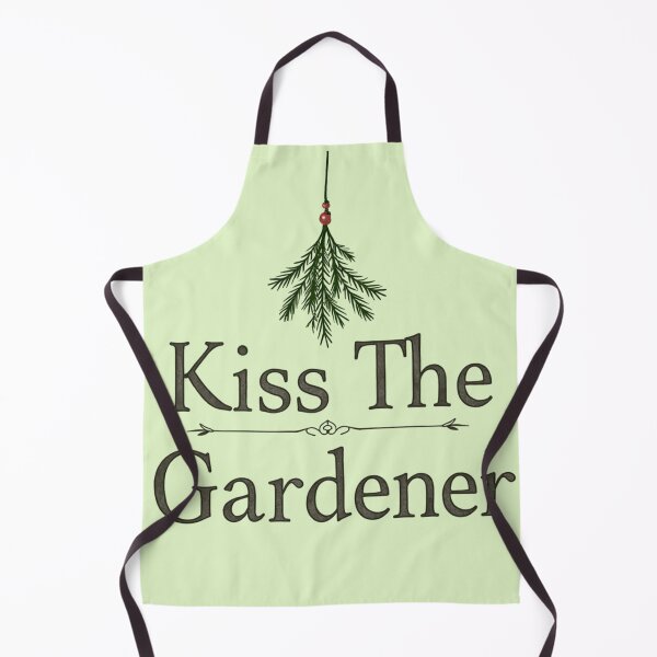 Item preview, Kiss The Gardener – Festive Mistletoe Garden Lover Design designed and sold by TroyTheTerrific.