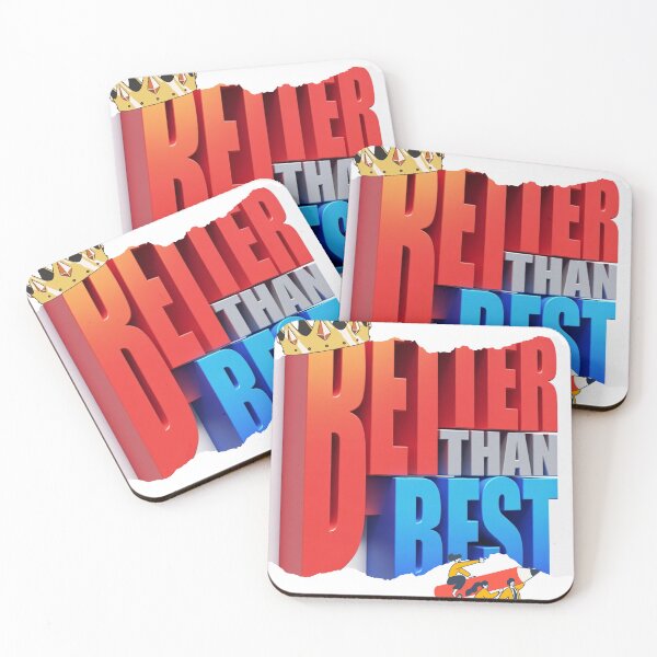 Item preview, Better Than Best – Bold 3D Motivational Typography designed and sold by UrmiCreation.