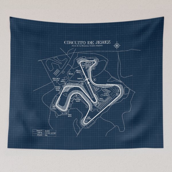 Item preview, Circuito de Jerez (Navy Blueprint) designed and sold by BGALAXY.