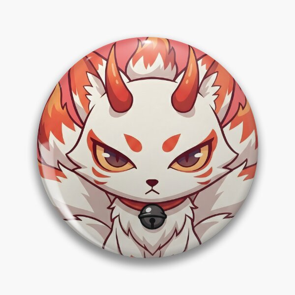 Item preview, Kitsune Fox Demon - Nine-Tailed Fire Spirit Kawaii Art designed and sold by AwesomeBeyondLimits.