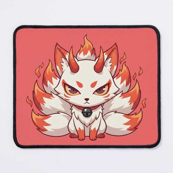Item preview, Kitsune Fox Demon - Nine-Tailed Fire Spirit Kawaii Art designed and sold by AwesomeBeyondLimits.