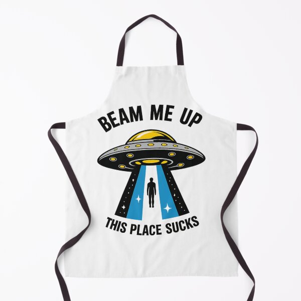 Item preview, Beam Me Up UFO – This Place Sucks Funny Alien Design designed and sold by Sonic Nova Studios.