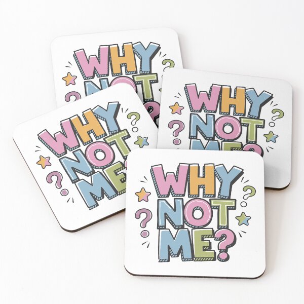 Item preview, Why Not Me Quote – Motivational Pastel Typography Design designed and sold by Rangmanch.