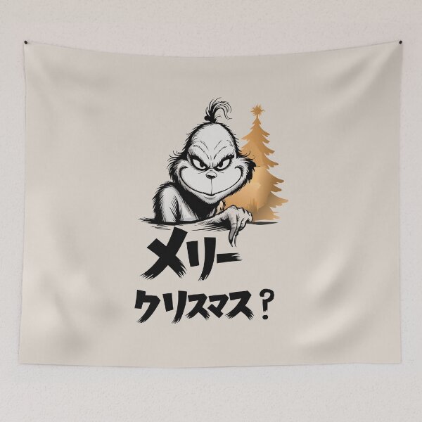 Item preview, Grumpy Christmas Character in Japanese Style - Merry Christmas Design designed and sold by charlypicazo.