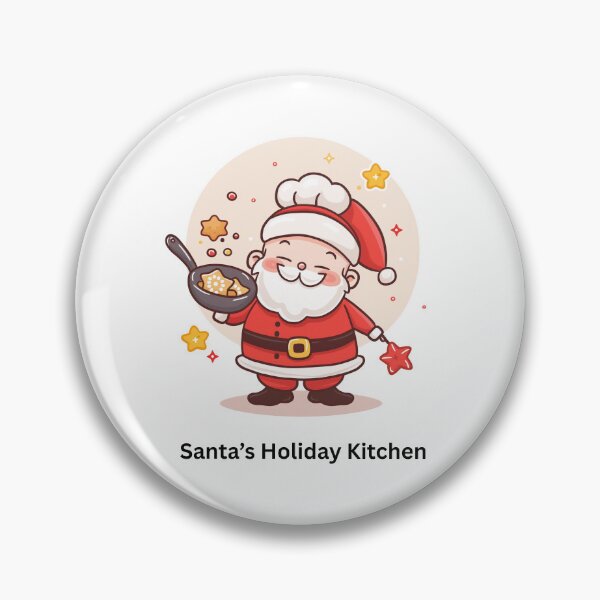 Item preview, Santa's Holiday Kitchen – Vintage Christmas Chef Illustration designed and sold by LWDesignLab.