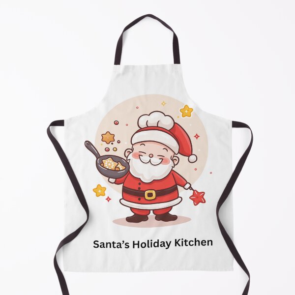 Item preview, Santa's Holiday Kitchen – Vintage Christmas Chef Illustration designed and sold by LWDesignLab.