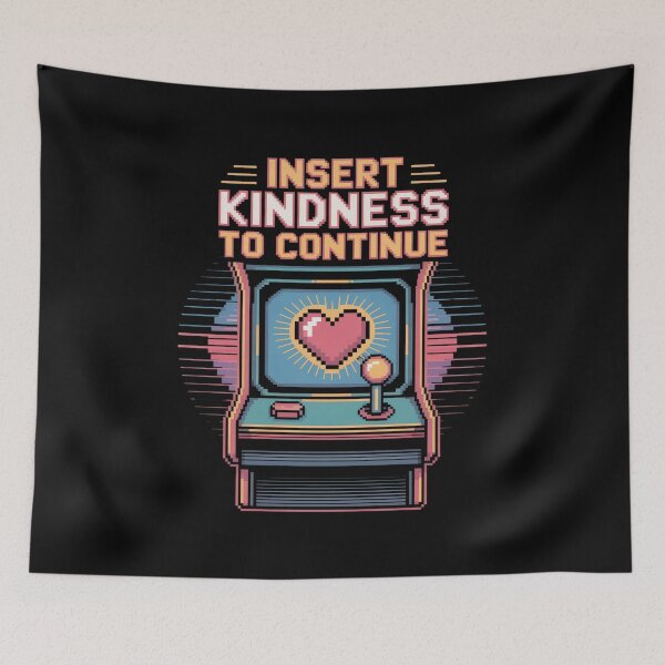 Item preview, Insert Kindness to Continue | Retro Arcade Gaming Motivation Positive Message | Vintage Aesthetic designed and sold by pixelpopplanet.