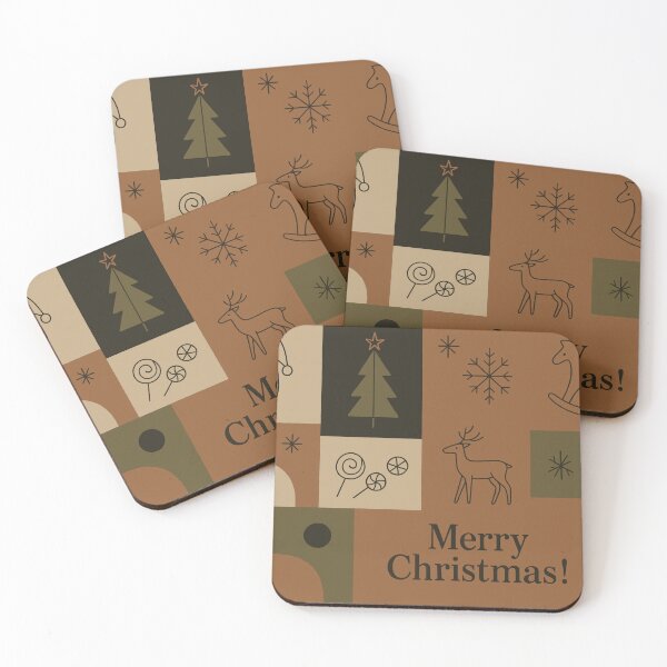 Item preview, Christmas holiday themed patchwork collage with festive symbols and icons designed and sold by 4Seasons.