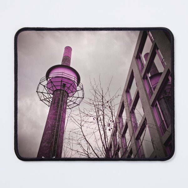 Item preview, Old industrial chimney – Pink Tower between past and modernity / Swiss Artwork Photography designed and sold by Raphael Wolf.