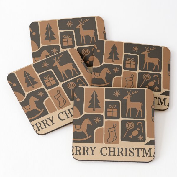 Item preview, Christmas holiday themed patchwork collage with festive symbols and icons designed and sold by 4Seasons.