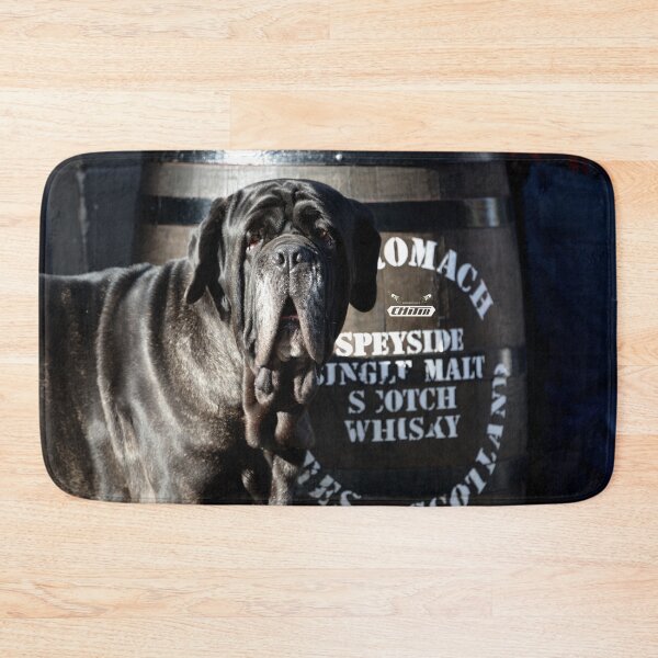 Item preview, Neapolitan Mastiff – Vigilant guardian in front of a Scottish whisky barrel / Swiss Artwork Photography designed and sold by Raphael Wolf.