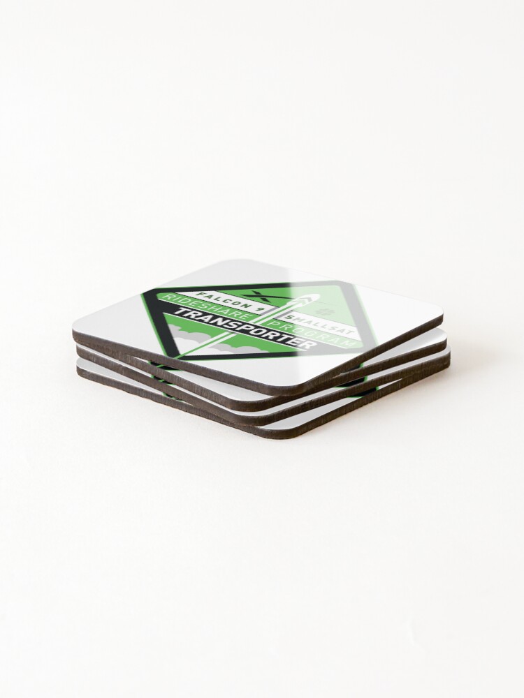 Thumbnail 4 of 5, Coasters (Set of 4), SpaceX Transporter Rideshare Program Patch designed and sold by CharlieDesings.
