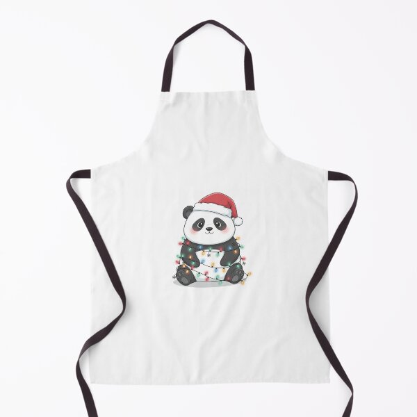 Item preview, Panda Christmas light xmas santa hat holiday holidays funny cute kawaii designed and sold by CheeseBlueprint.