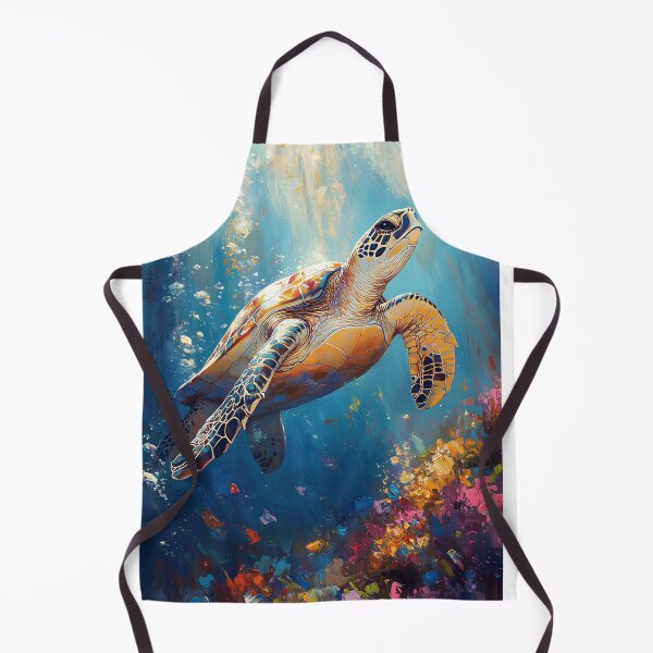 Item preview, Sea Turtle Series – Coral Glow Beneath the Waves designed and sold by CuongArtLab.
