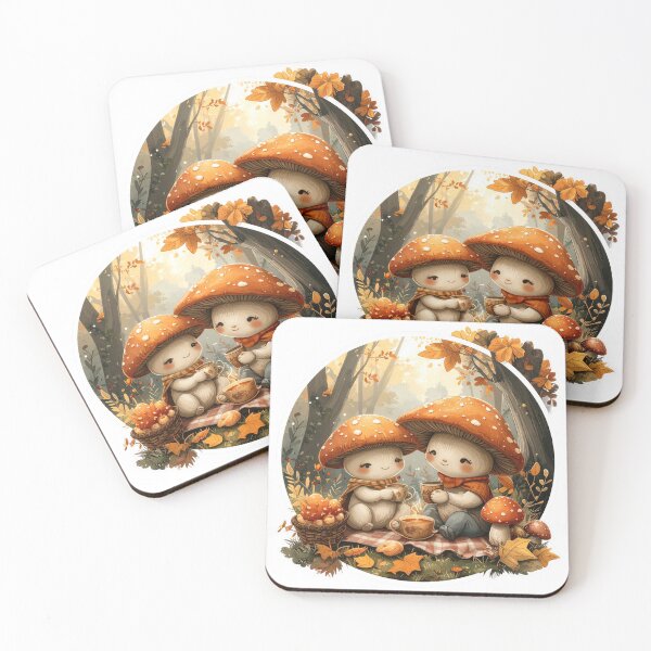 Item preview, Mushroom Family Picnic • Cozy Mushroomcore Design designed and sold by CuteComfyClub.