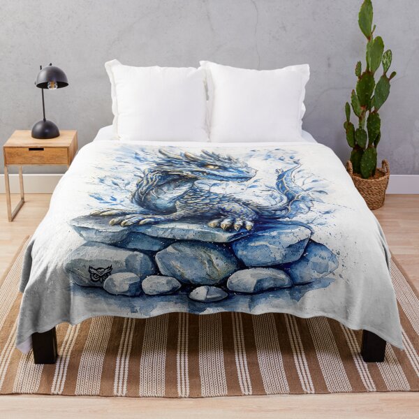 Item preview, "Sapphire Dragonling" - Watercolor Painting designed and sold by Kostart.