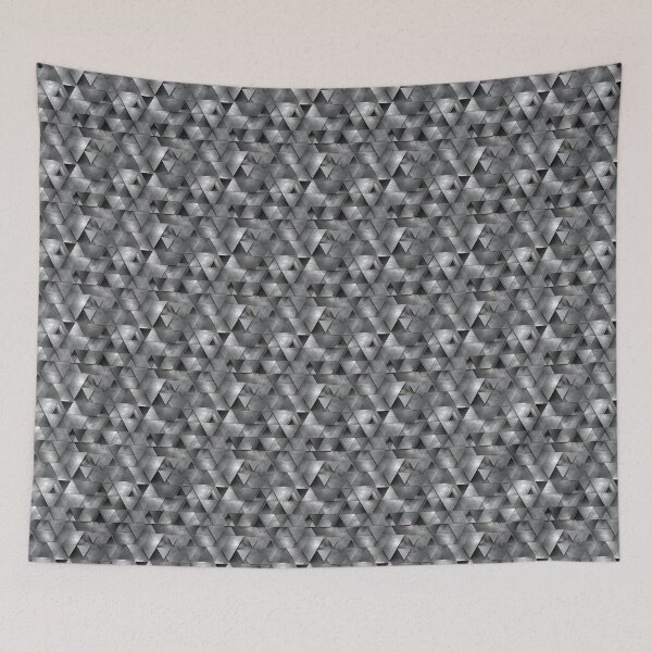 Item preview, Metallic triangles – Modern geometric metal pattern designed and sold by Digital Dreamtales.
