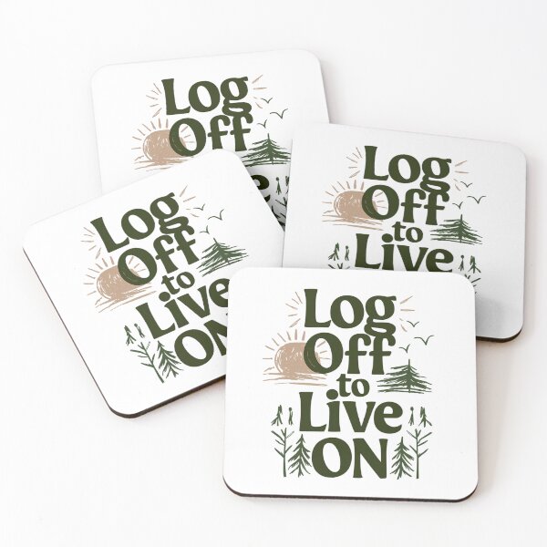 Item preview, Log Off to Live On | Outdoors Nature Camping Hiking Motivation | Digital Detox Wellness Tee designed and sold by pixelpopplanet.