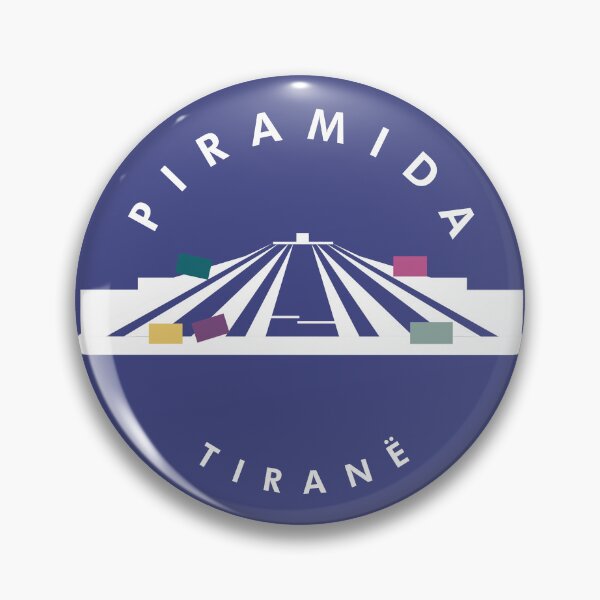 Item preview, Tirana New Pyramid Button Pin designed and sold by INTRIGUEprints.