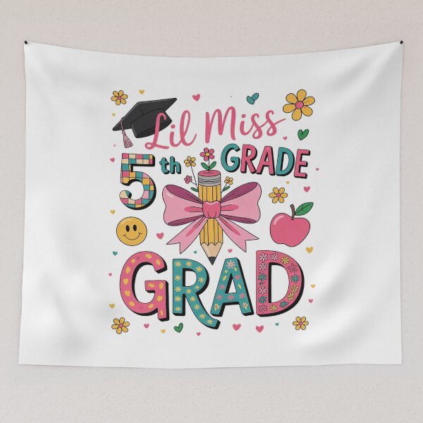 Item preview, Last Day Of Lil Miss 5th Grade Grad Graduation Graduate Girl  designed and sold by THagBlue.