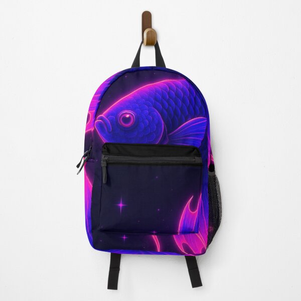 Item preview, Neon Betta Fish – Glowing Cyber Vaporwave Art designed and sold by GolabMagic.