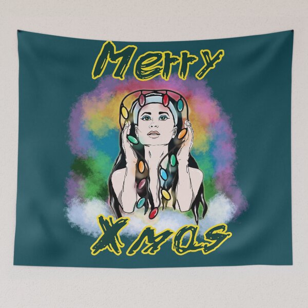 Item preview, Urban Xmas Portrait – Graffiti Holiday Art designed and sold by Kyradem.