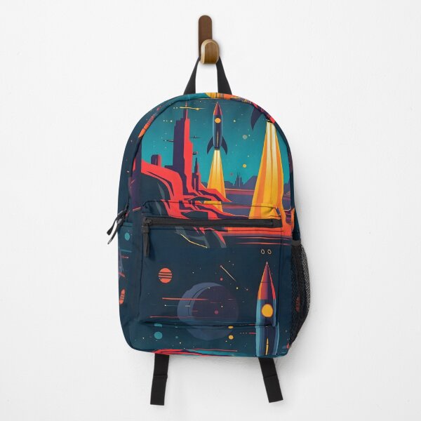 Item preview, Stellar Launch Festival – Retro Futuristic Rocket Poster designed and sold by TestudoDesign.