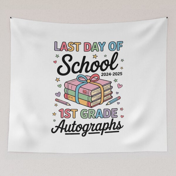 Item preview, Last Day of School Autograph 1st Grade Graduation Boys Girls  designed and sold by THagBlue.