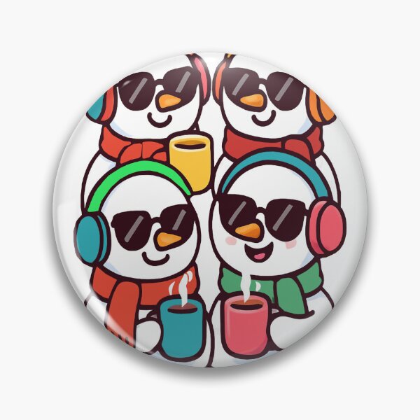 Item preview, Cyber Snowmen with tea mugs are the perfect print for a festive T-shirt  designed and sold by Felia001.