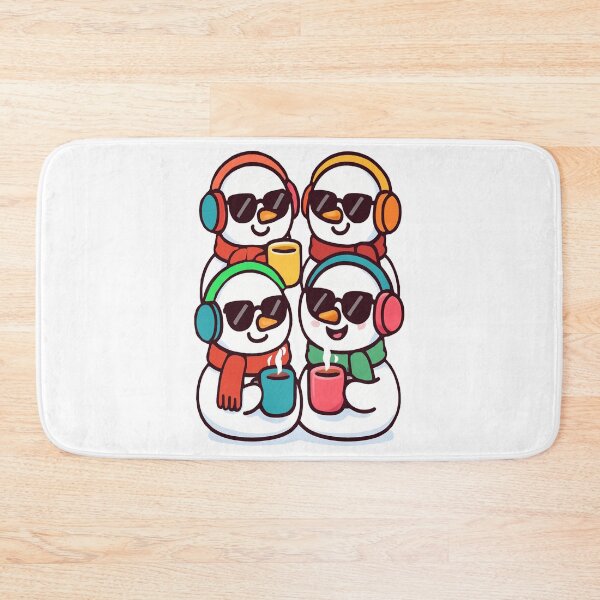 Item preview, Cyber Snowmen with tea mugs are the perfect print for a festive T-shirt  designed and sold by Felia001.