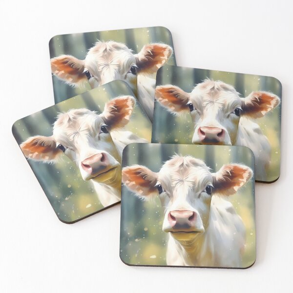 Item preview, White Calf in Woods designed and sold by CalmnessbyChoice.