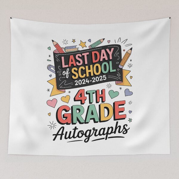 Item preview, Last Day of School Autograph 3rd Grade Graduation Boys Girls  designed and sold by THagBlue.