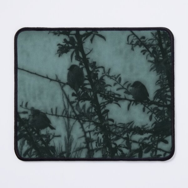 Item preview, Shivering sparrows in a firethorn bush during the winter snowfall designed and sold by holdbarka.