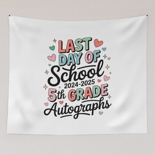 Item preview, Last Day of School Autograph 5th Grade Graduation Boys Girls  designed and sold by THagBlue.