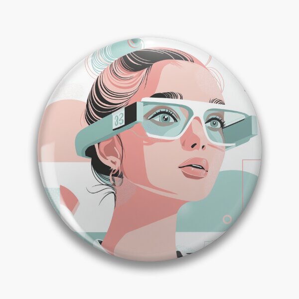 Item preview, Futuristic Woman With AR Vision designed and sold by SunmiSunmi.