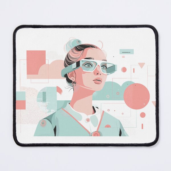 Item preview, Futuristic Woman With AR Vision designed and sold by SunmiSunmi.
