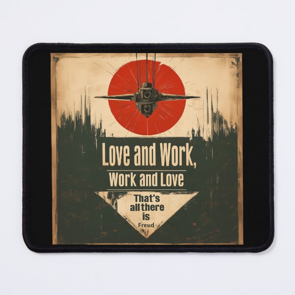 Item preview, Freud Quote Love and Work, Work and Love designed and sold by Abstractarium.