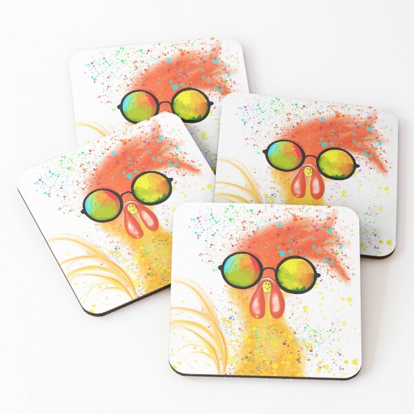 Item preview, Funky hippie chicken designed and sold by PickledZebra.