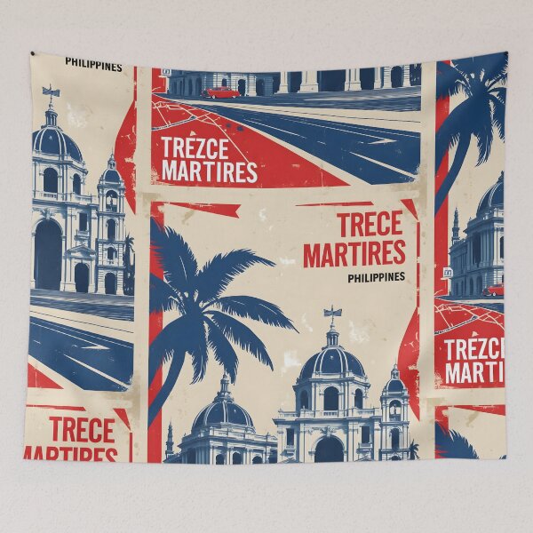Item preview, Póster retro vintage desgastado de los Trece Mártires de Filipinas, años 50, turismo designed and sold by TravelersGems.