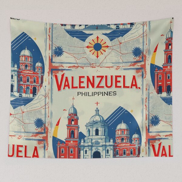 Item preview, Valenzuela Philippines 1950s Retro Vintage Distressed Poster Tourism designed and sold by TravelersGems.