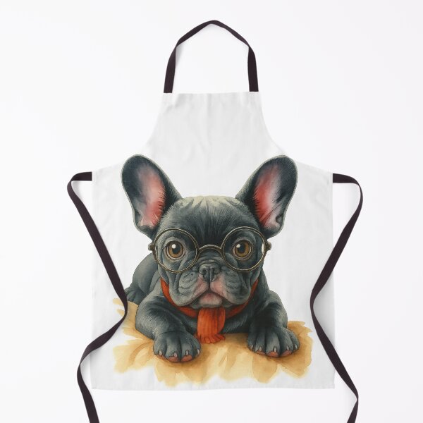 Item preview, Intelligent French Bulldog in Glasses — Watercolor Dog Portrait designed and sold by Darlin8888.