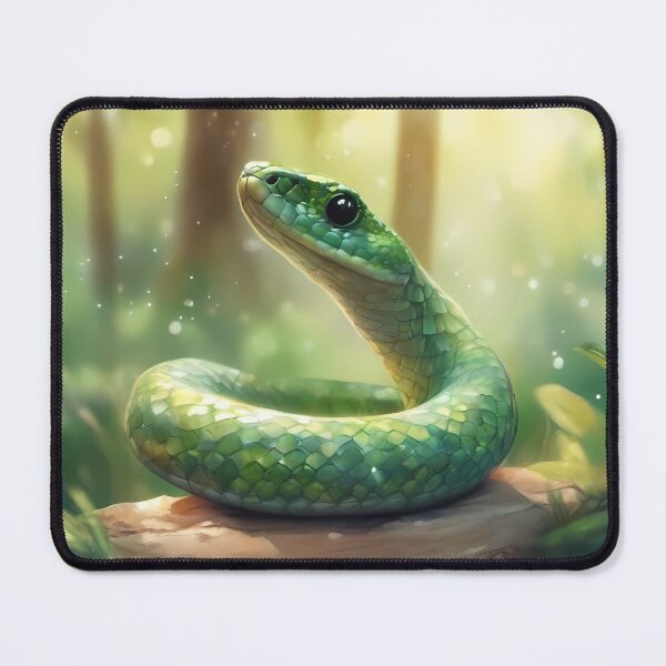 Item preview, Green Snake in Forest designed and sold by CalmnessbyChoice.