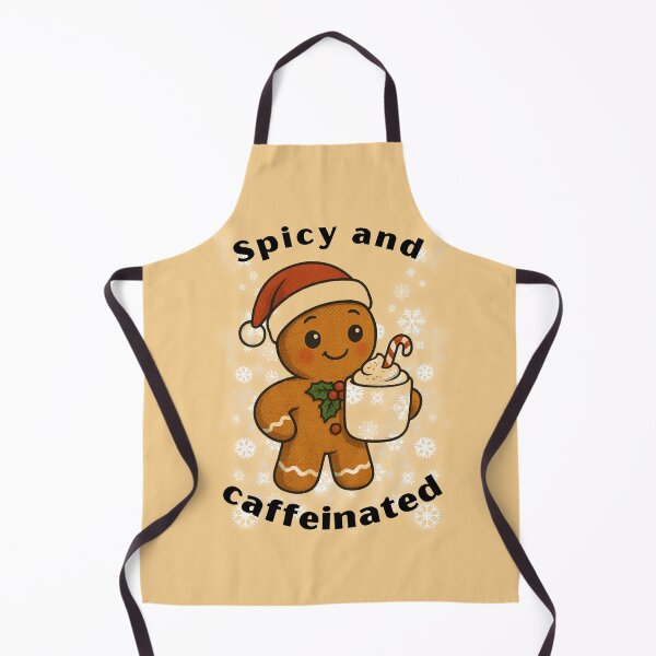 Item preview, Spicy and Caffeinated – Cute Gingerbread Coffee Christmas Design designed and sold by Magda-Creates.