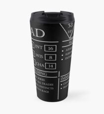 Dad Stats - Character Sheet - White Travel Mug