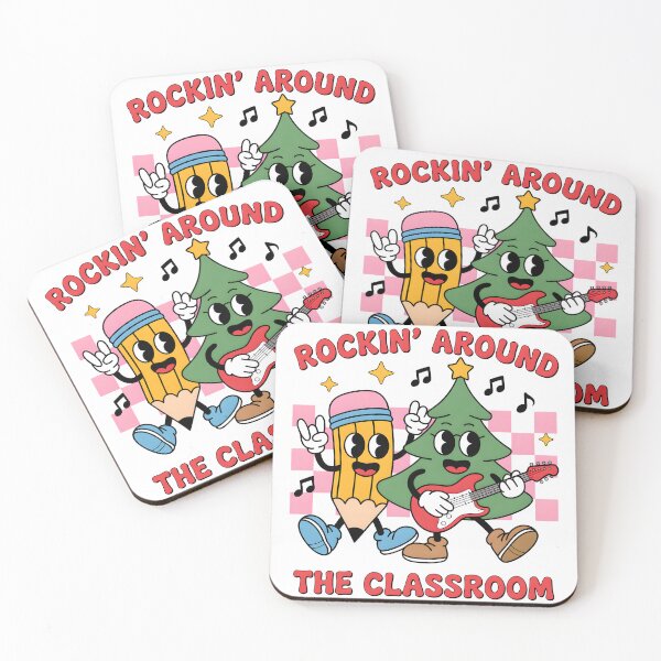 Item preview, Rockin’ Around the Classroom – Cute Cartoon Pencil & Christmas Tree Design designed and sold by Snifferius.
