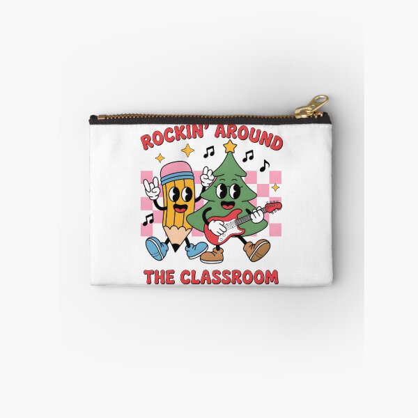 Item preview, Rockin’ Around the Classroom – Cute Cartoon Pencil & Christmas Tree Design designed and sold by Snifferius.