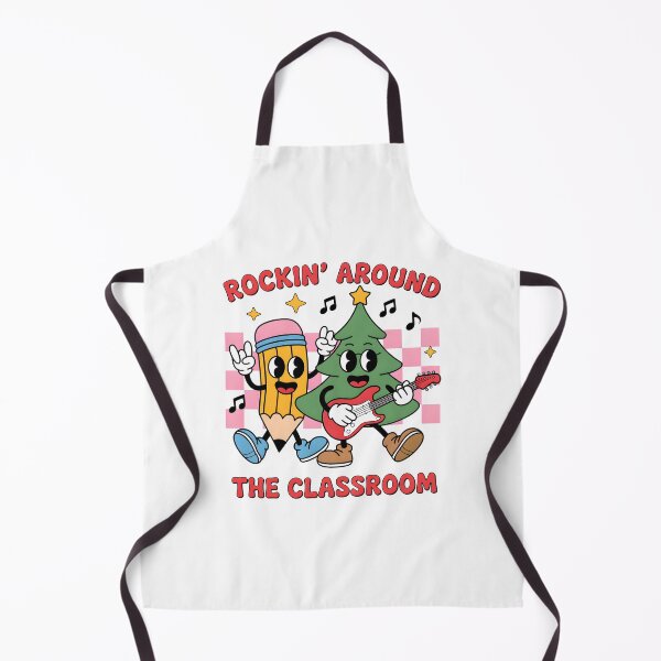 Item preview, Rockin’ Around the Classroom – Cute Cartoon Pencil & Christmas Tree Design designed and sold by Snifferius.