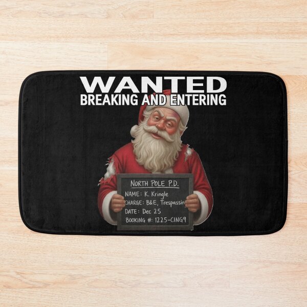 Item preview, Wanted: Santa Claus Mugshot - K. Kringle Breaking & Entering designed and sold by A-T-H.
