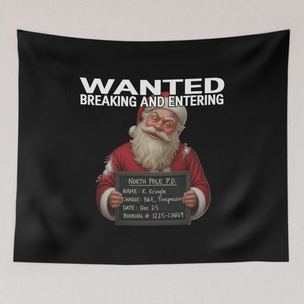 Item preview, Wanted: Santa Claus Mugshot - K. Kringle Breaking & Entering designed and sold by A-T-H.