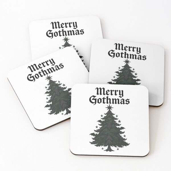 Item preview, Merry Gothmas - Gothic Christmas Tree Illustration - Dark Enchanted Forest Holiday Art, Mystical Winter Decor designed and sold by BrainBubbleArt.